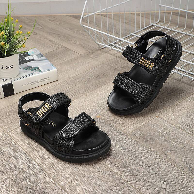 Dior Dioract Sandal Braided Raffia