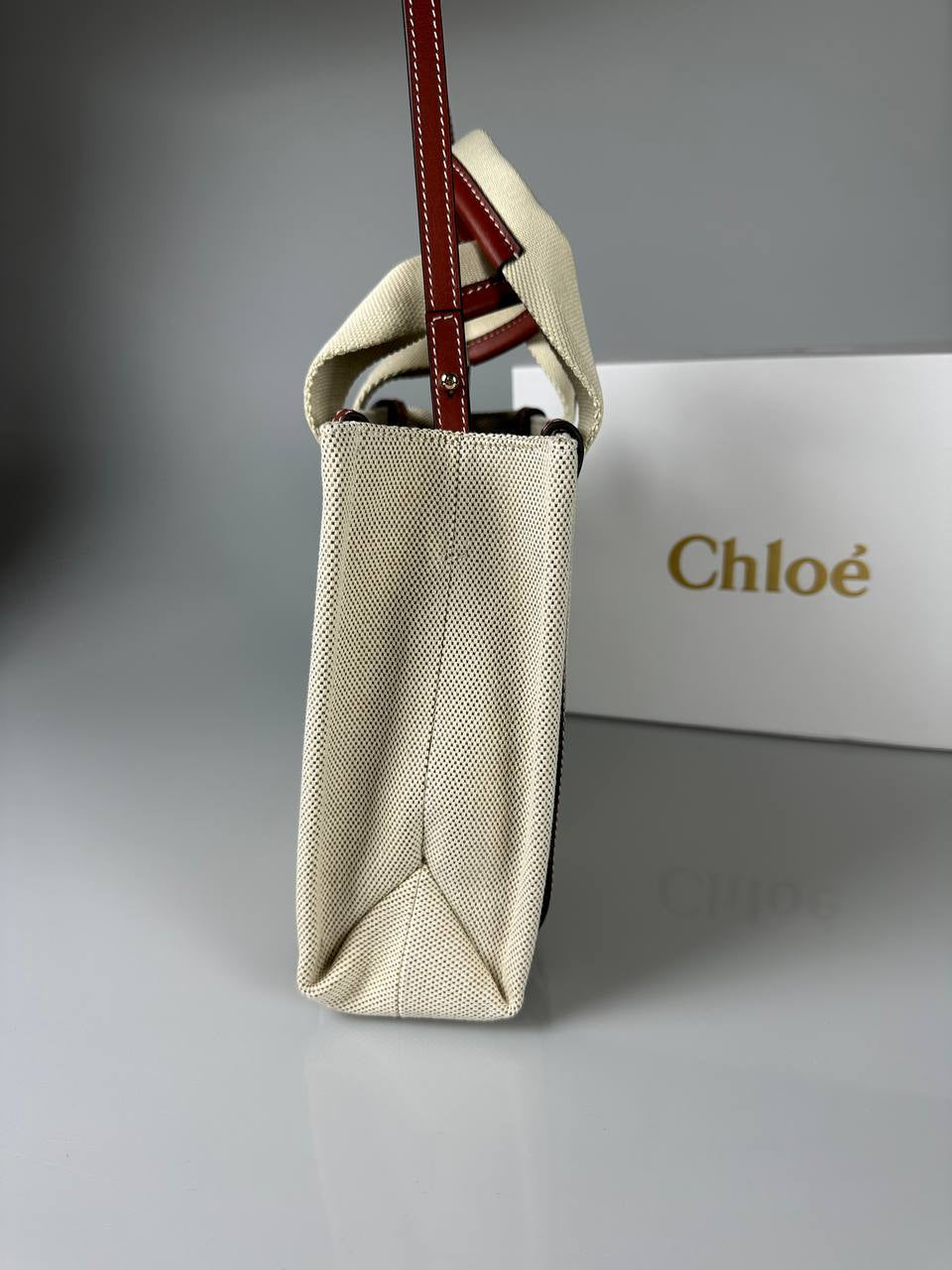 Chloé Woody Small Canvas Tote Bag
