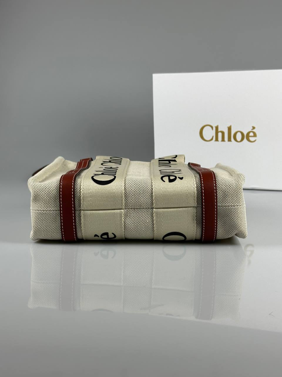 Chloé Woody Small Canvas Tote Bag