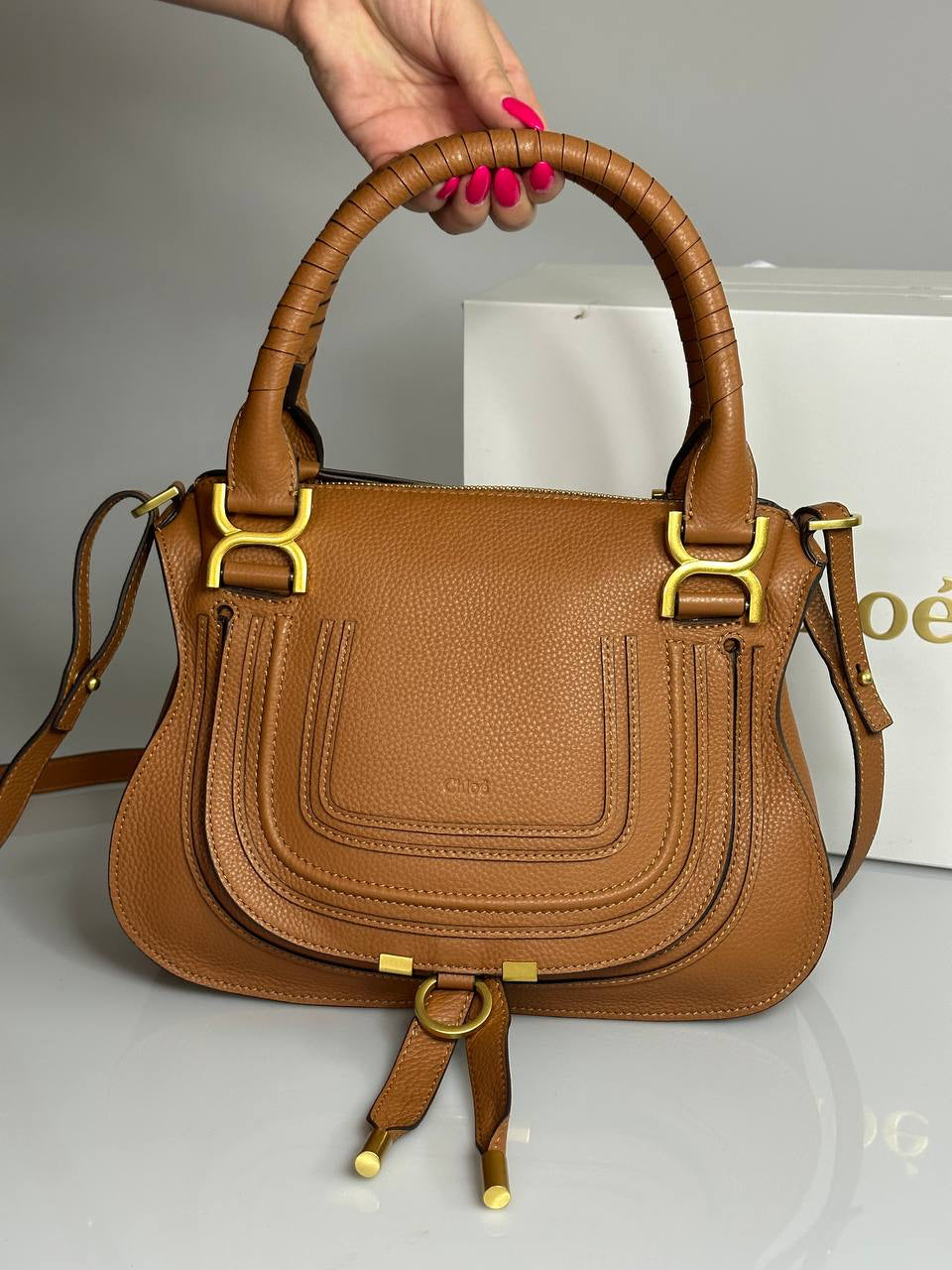 Chloé Marcie Leather Tote Bag