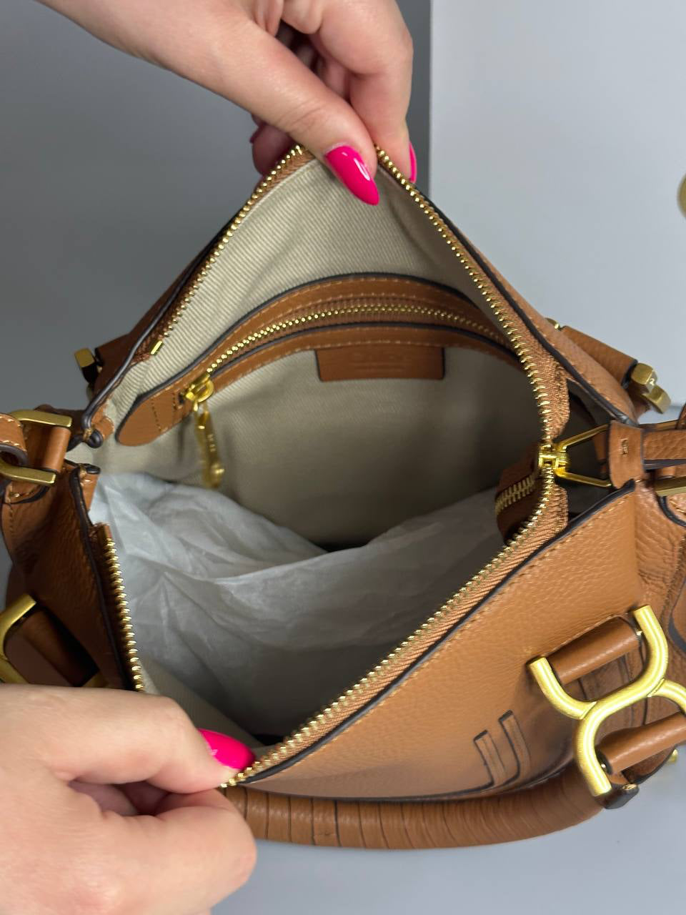Chloé Marcie Leather Tote Bag