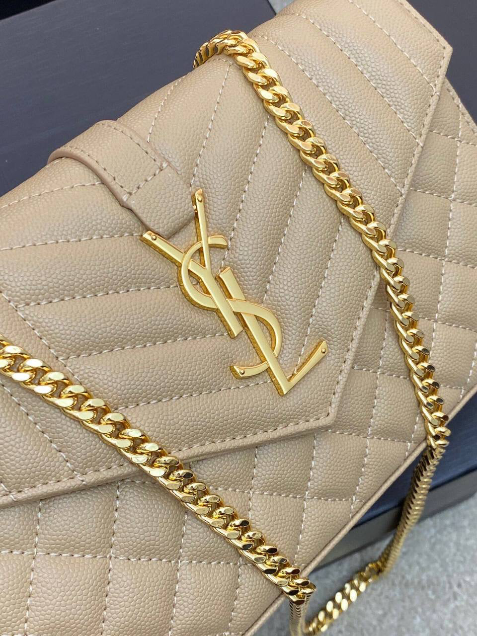 Saint Laurent Envelope Large Quilted chain bag