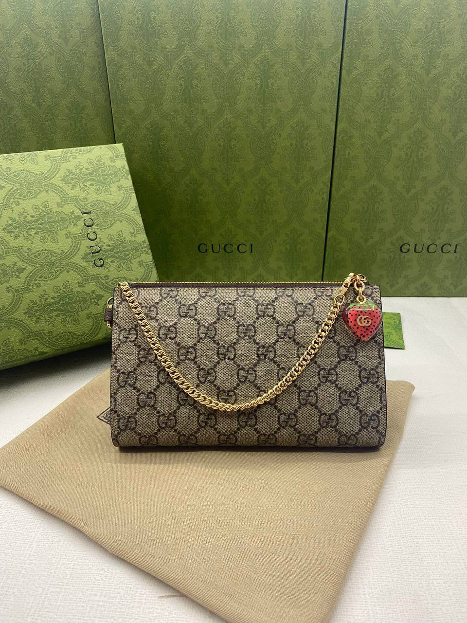 Gucci GG Damier-jacquard coin purse