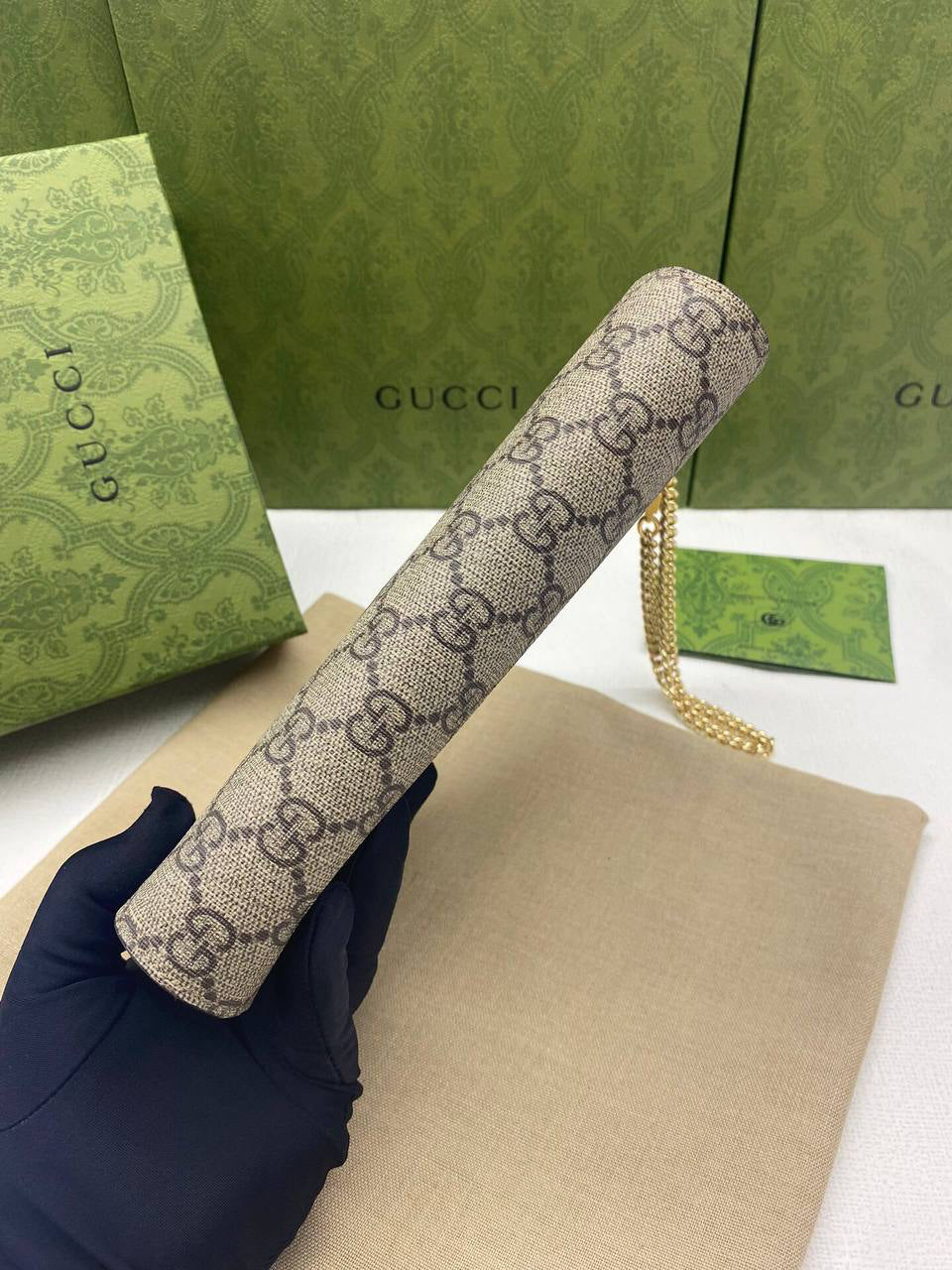 Gucci GG Damier-jacquard coin purse