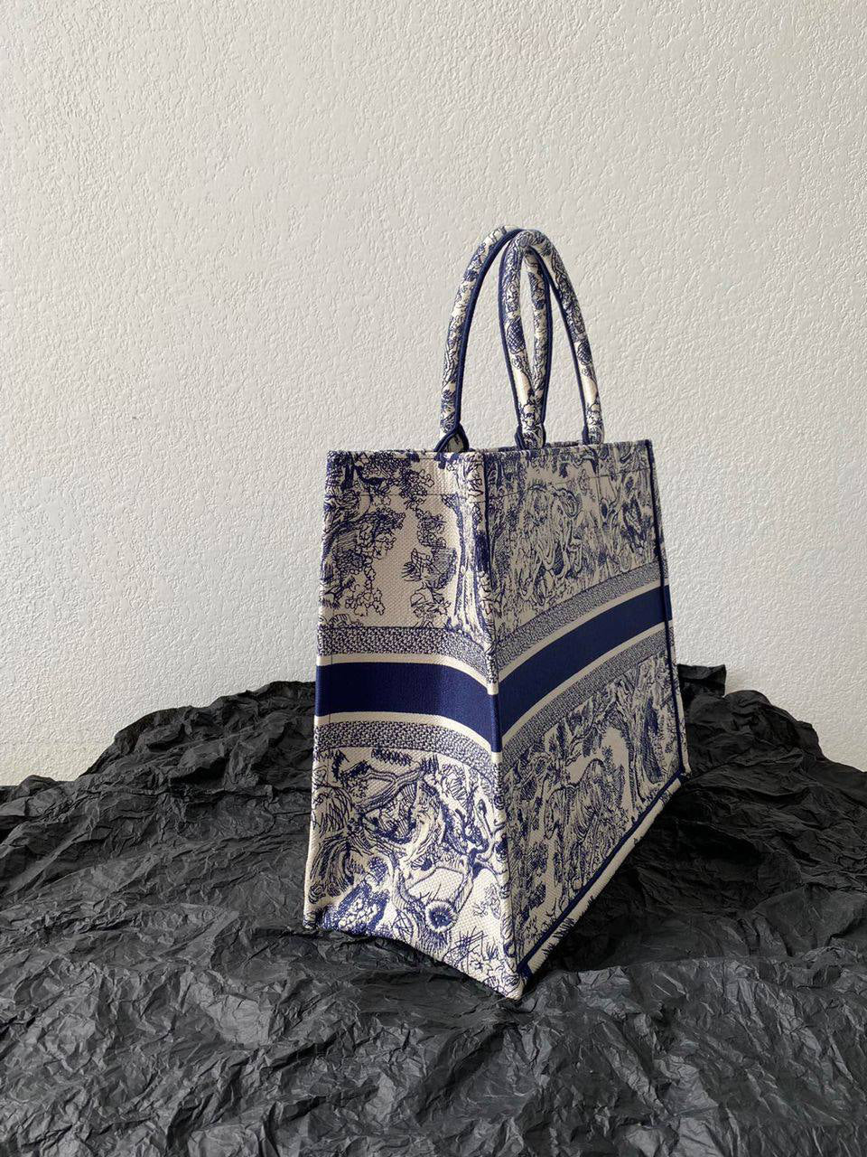 Dior Large Book Tote (Toile de Jouy Sauvage Embroidery)