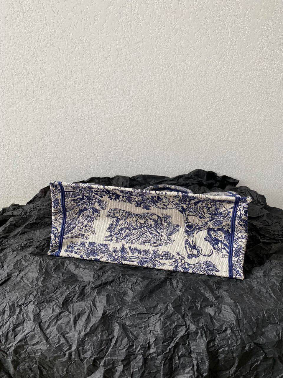 Dior Large Book Tote (Toile de Jouy Sauvage Embroidery)