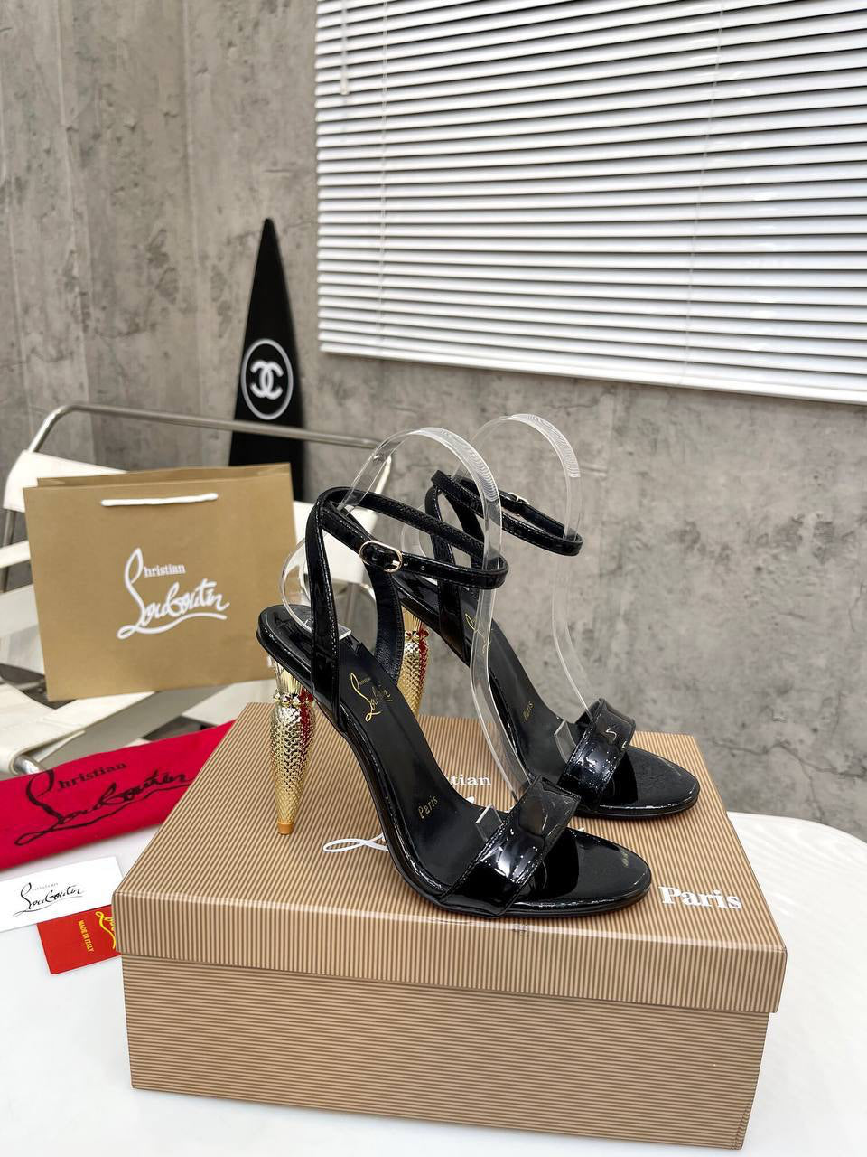 Christian Louboutin Lipqueen embellished leather sandals
