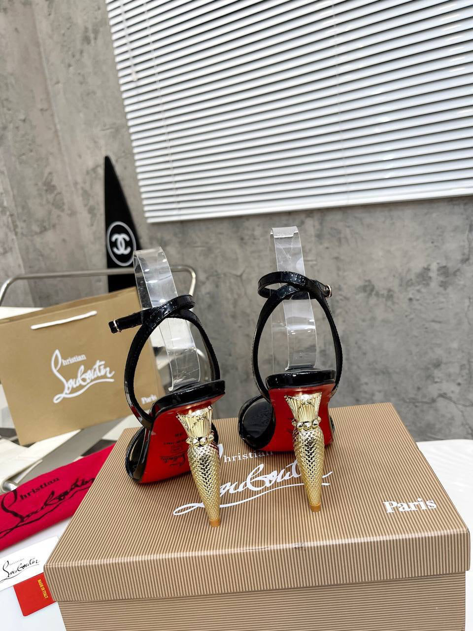 Christian Louboutin Lipqueen embellished leather sandals