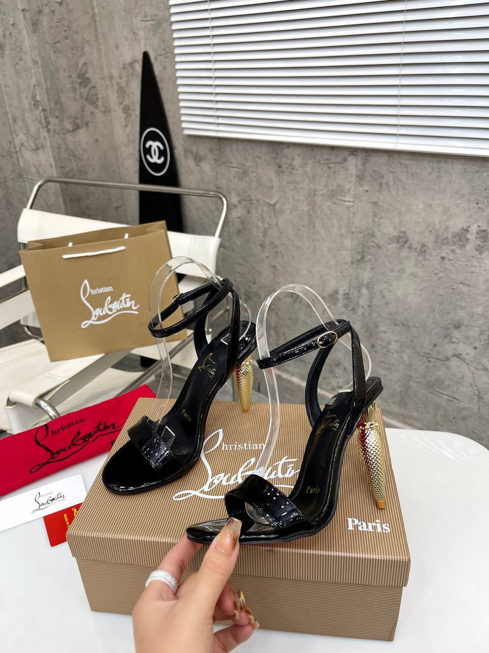Christian Louboutin Lipqueen embellished leather sandals