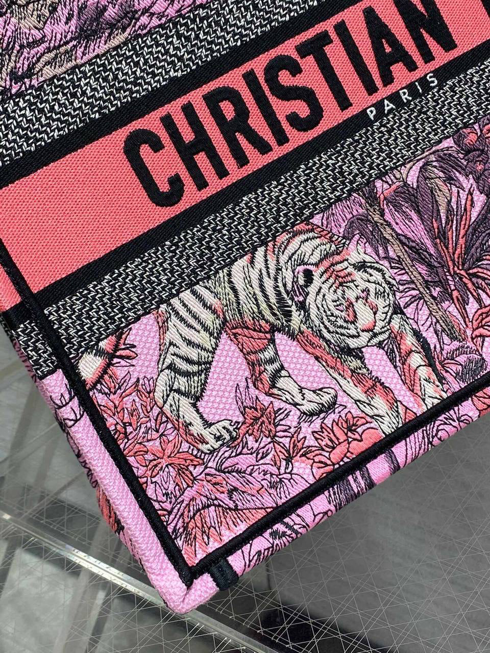 Dior Medium Book Tote (Toile de Jouy Sauvage Embroidery)