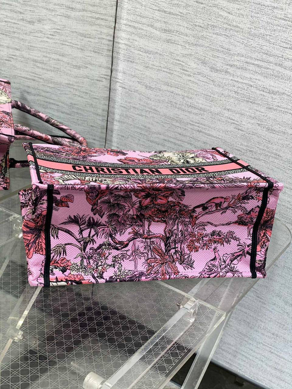 Dior Medium Book Tote (Toile de Jouy Sauvage Embroidery)