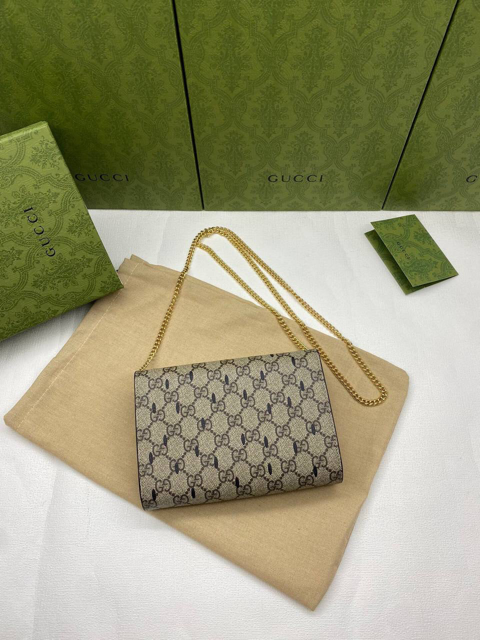 Gucci GG Strawberry Mini Wallet Bag