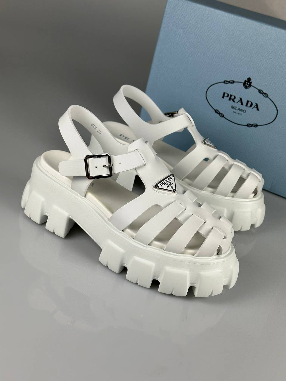 Prada Monolith Platform Sandals
