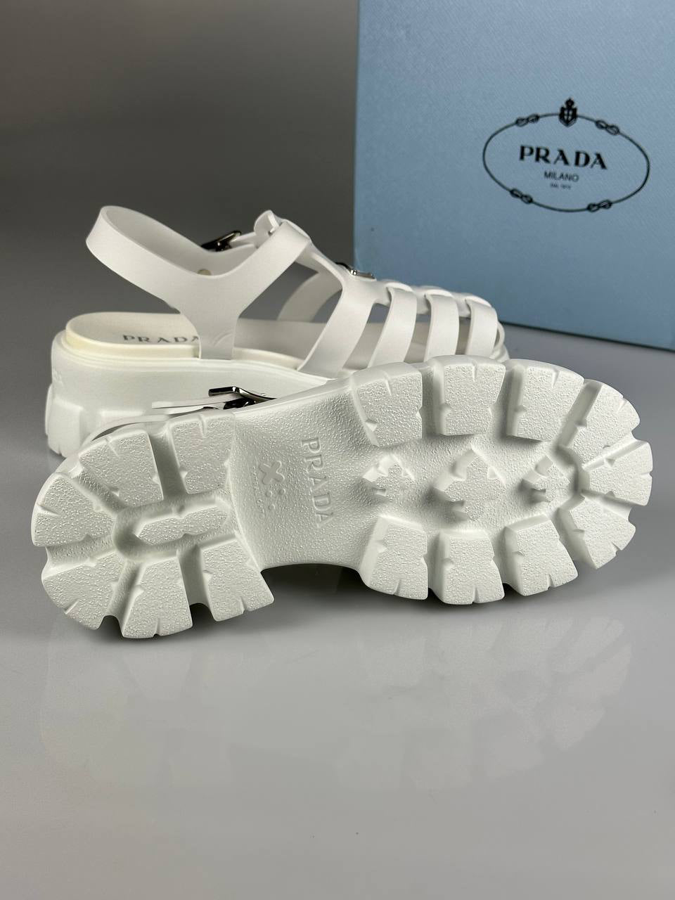 Prada Monolith Platform Sandals