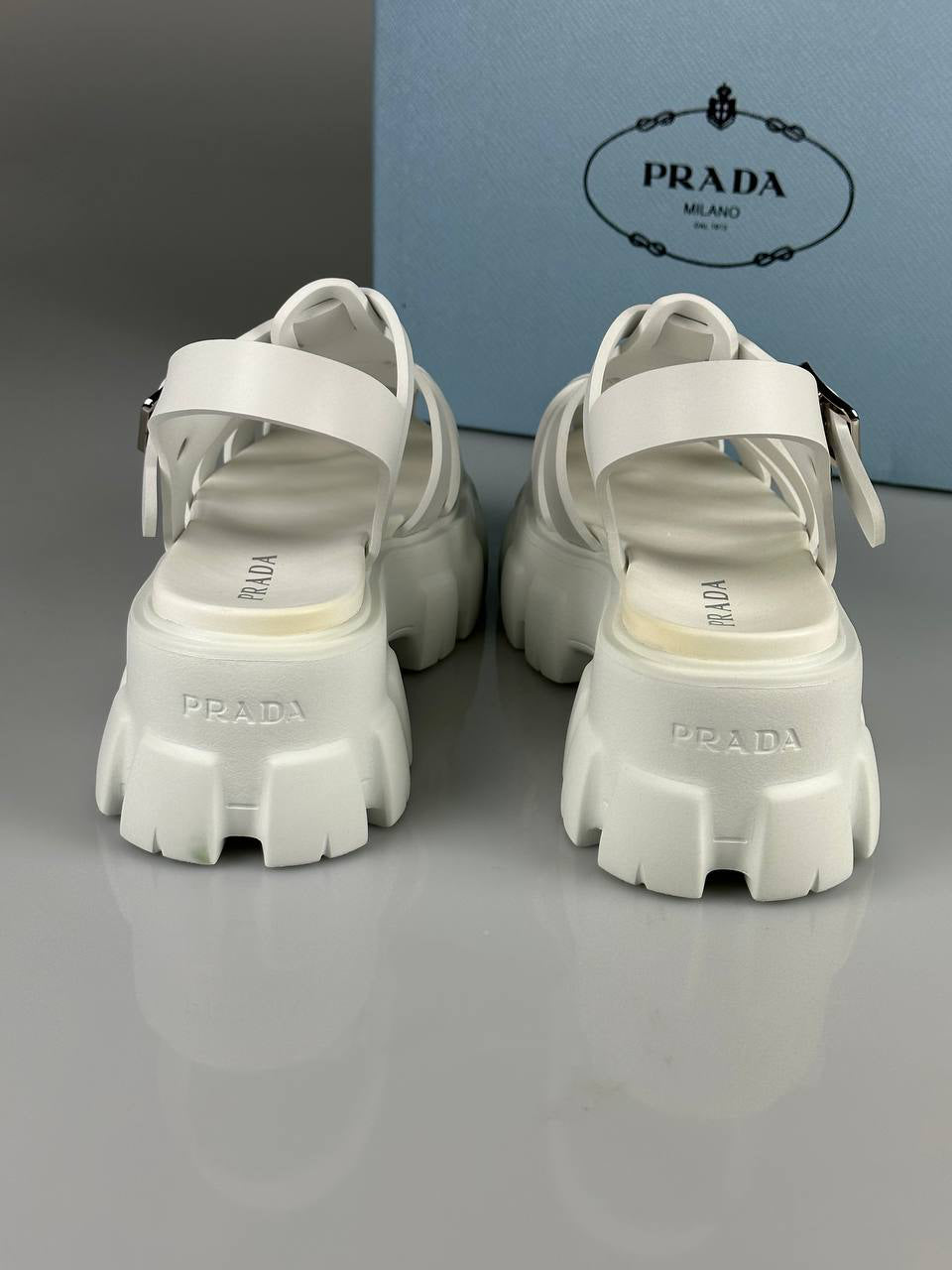 Prada Monolith Platform Sandals