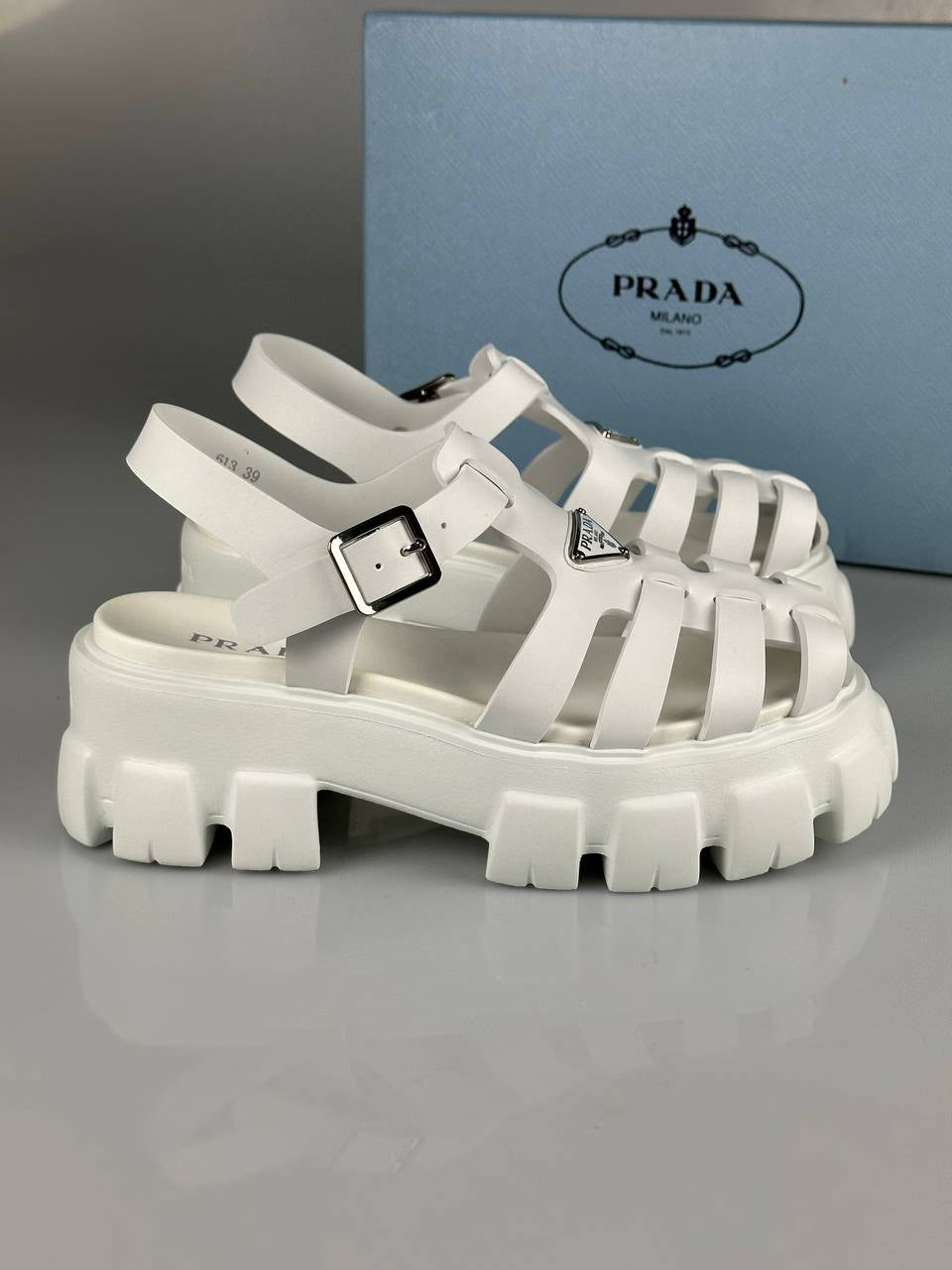 Prada Monolith Platform Sandals