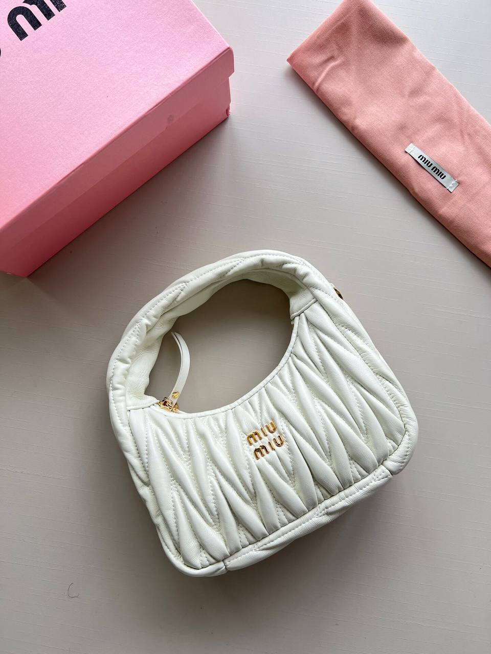 Miu Miu Wander matelassé shoulder bag