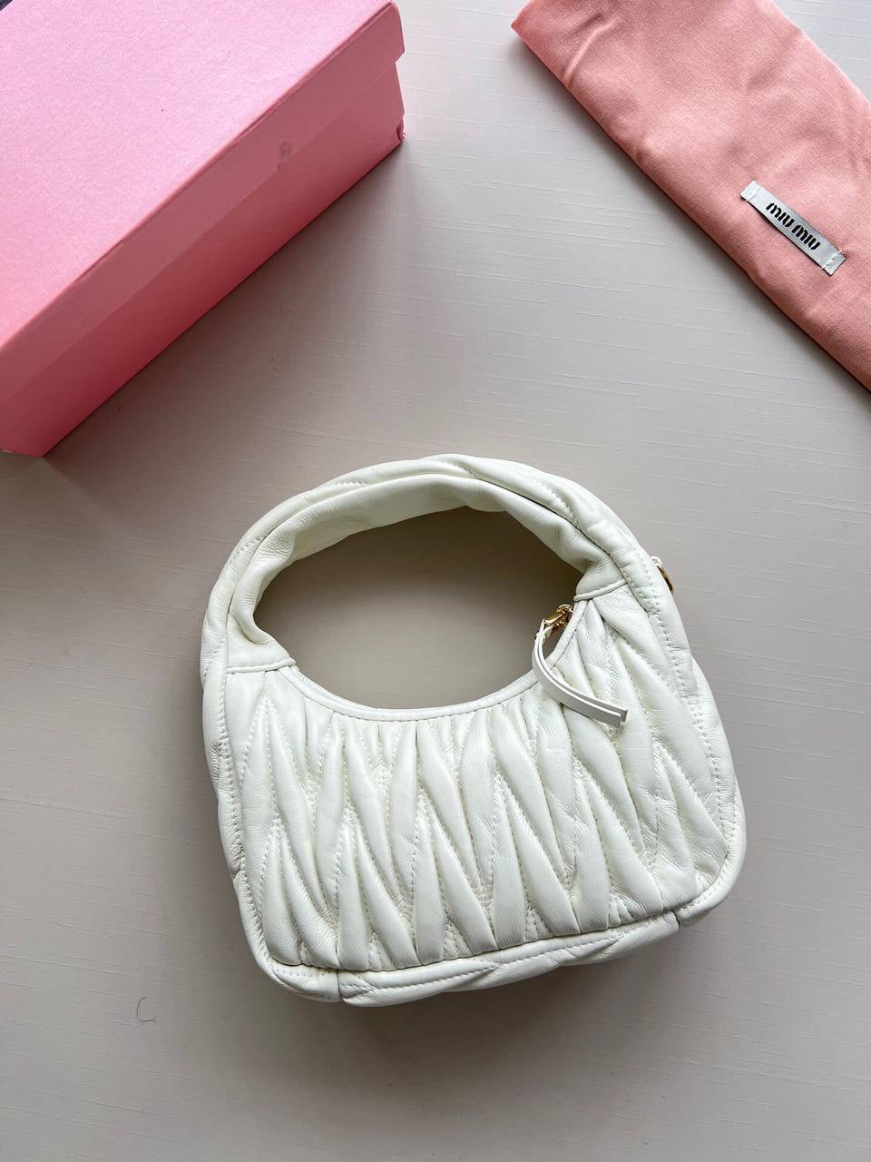 Miu Miu Wander matelassé shoulder bag