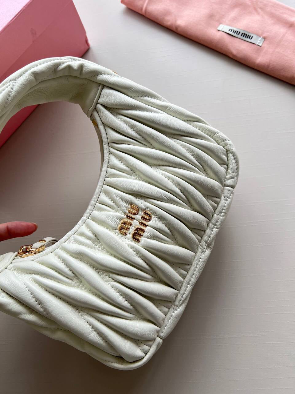 Miu Miu Wander matelassé shoulder bag