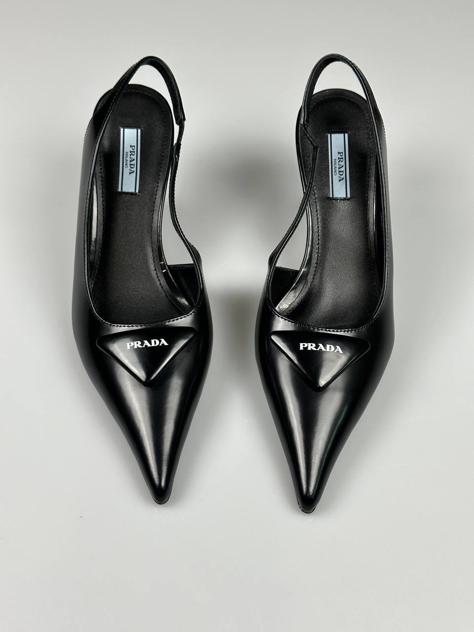 Prada Slingback Block Heel Pumps