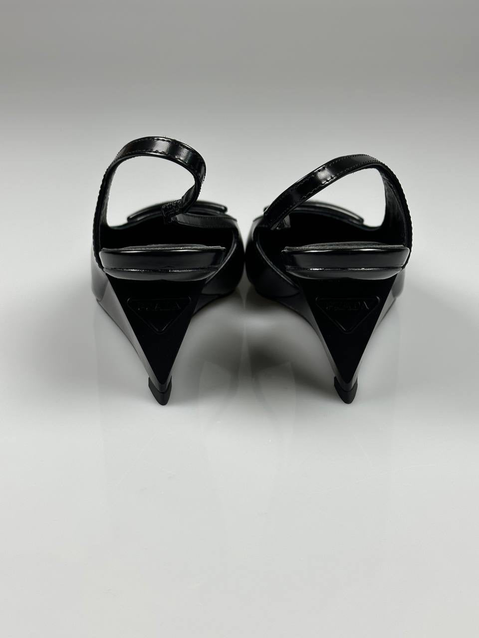 Prada Slingback Block Heel Pumps