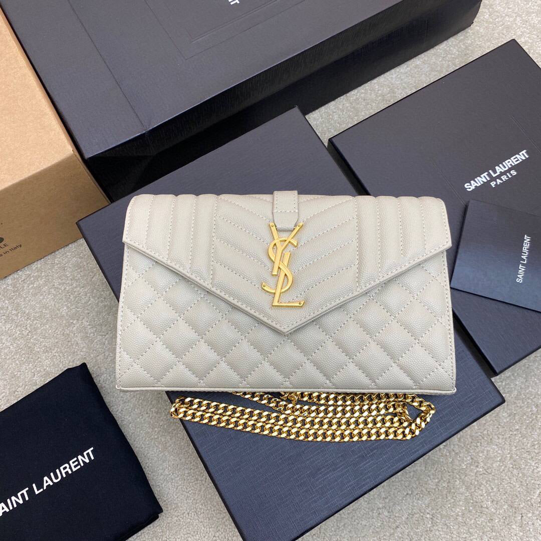 Saint Laurent Envelope Large Quilted chain bag