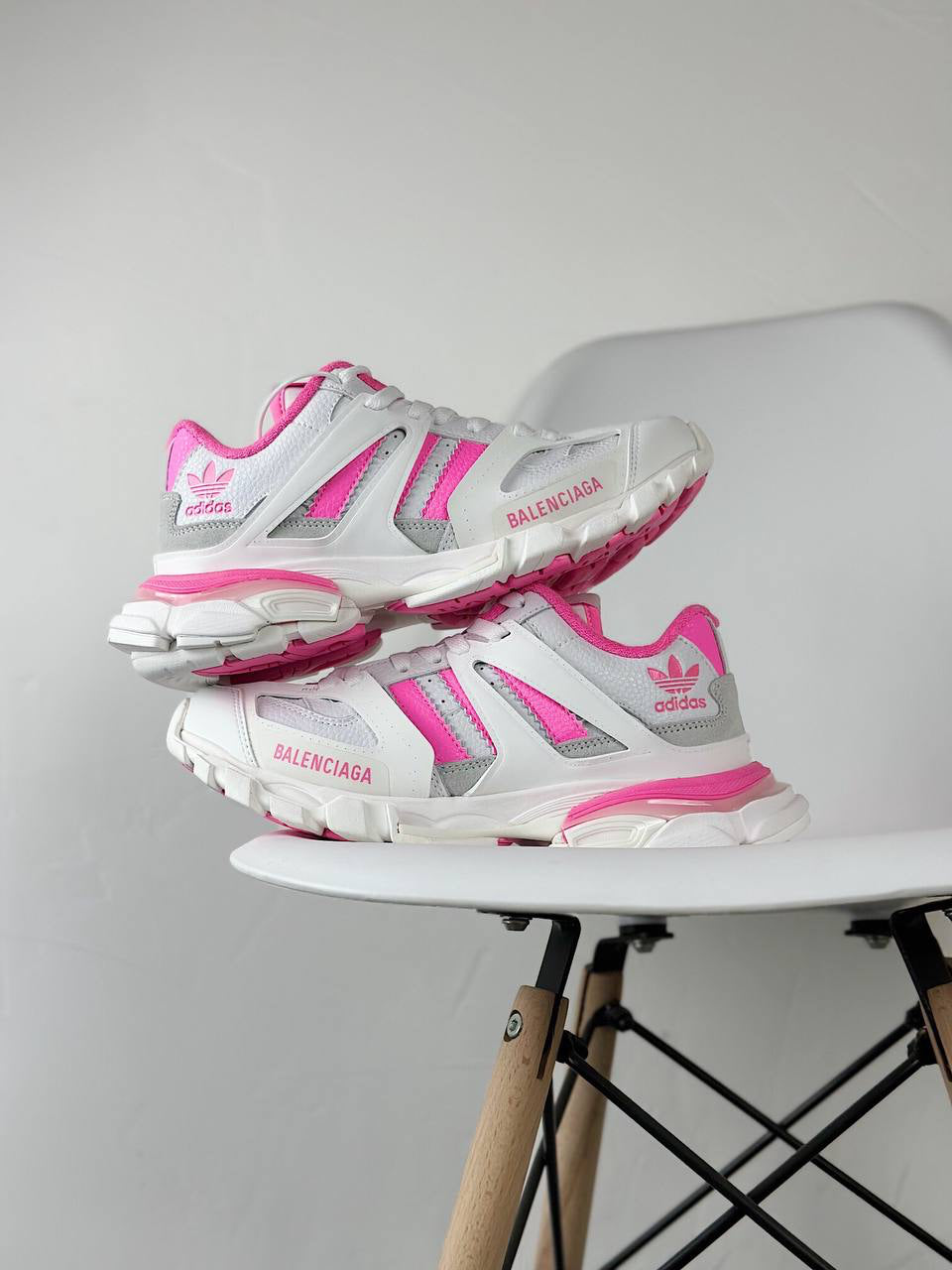 Balenciaga x Adidas Track Forum panelled sneakers