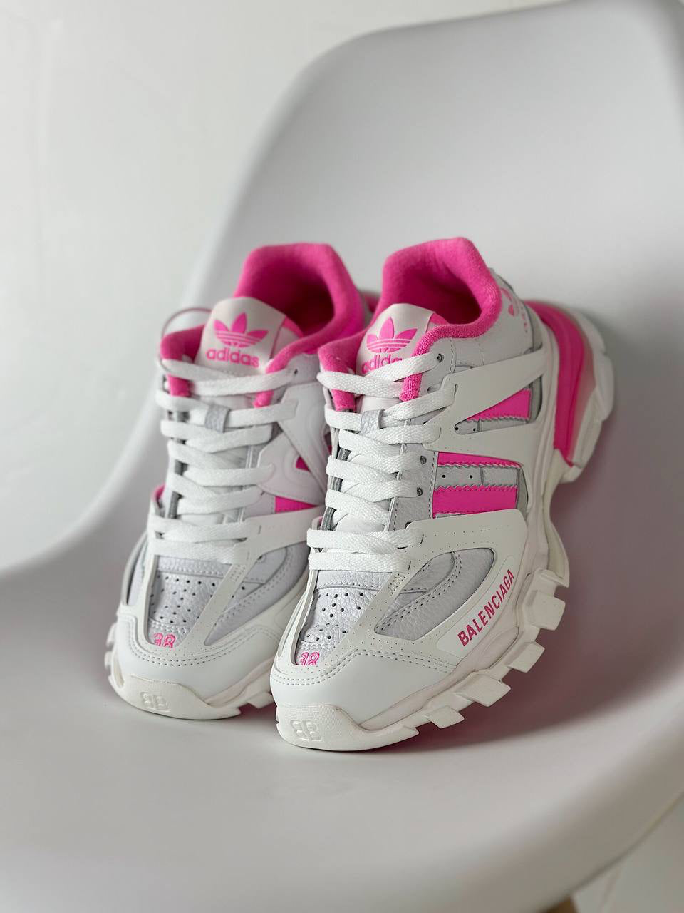 Balenciaga x Adidas Track Forum panelled sneakers