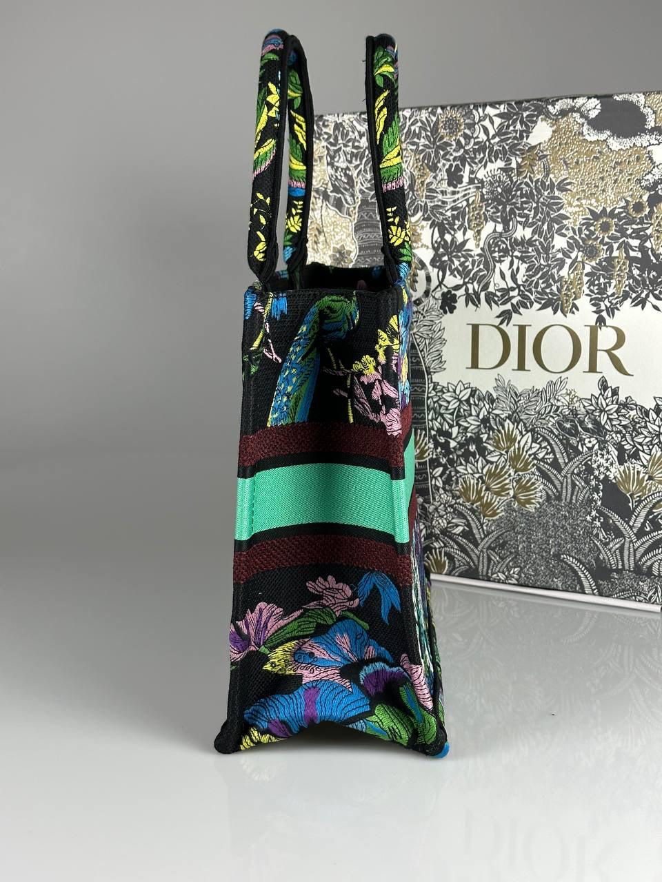 Dior Medium Book Tote (Toile de Jouy Sauvage Embroidery)
