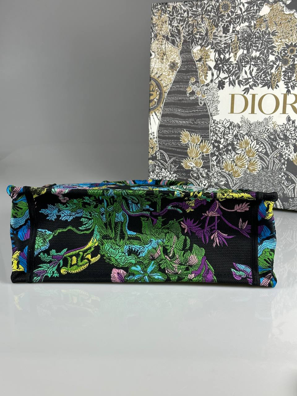 Dior Medium Book Tote (Toile de Jouy Sauvage Embroidery)