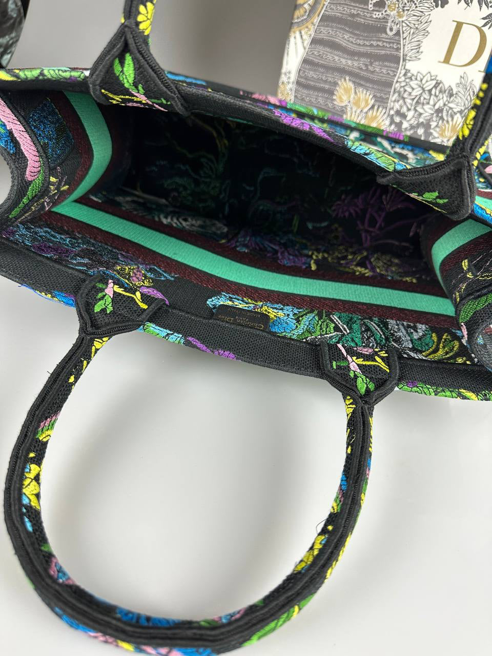 Dior Medium Book Tote (Toile de Jouy Sauvage Embroidery)