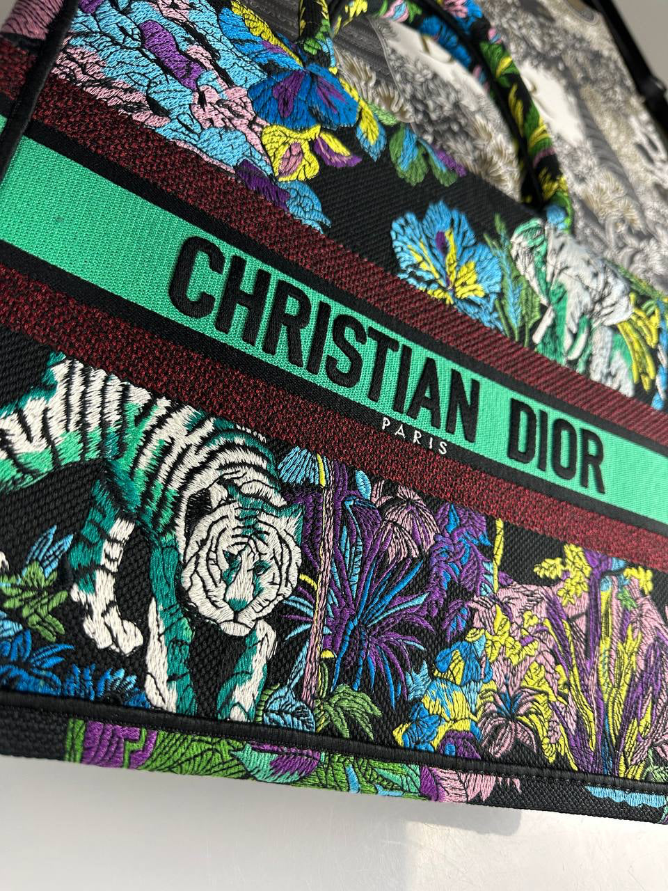 Dior Medium Book Tote (Toile de Jouy Sauvage Embroidery)