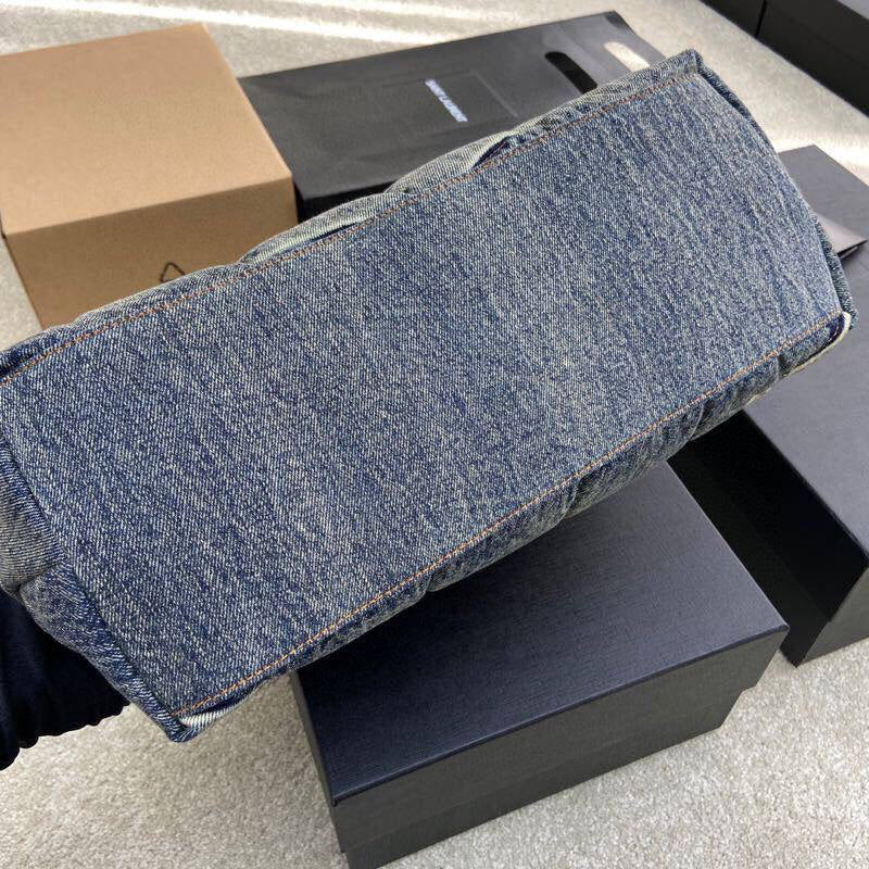 Saint Laurent Loulou Puffer Denim