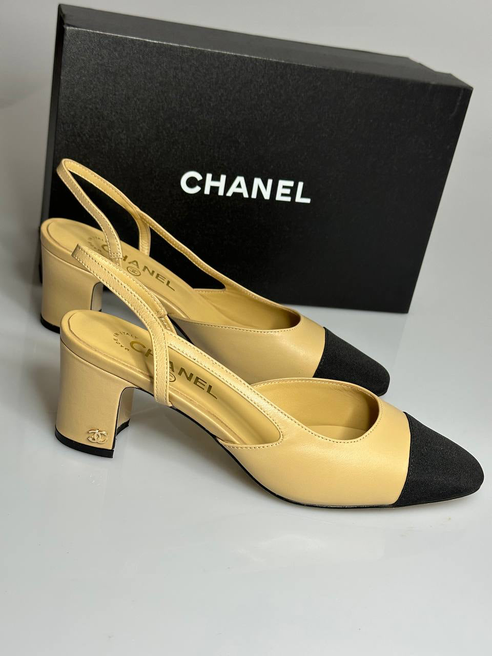 Chanel Slingback Beige