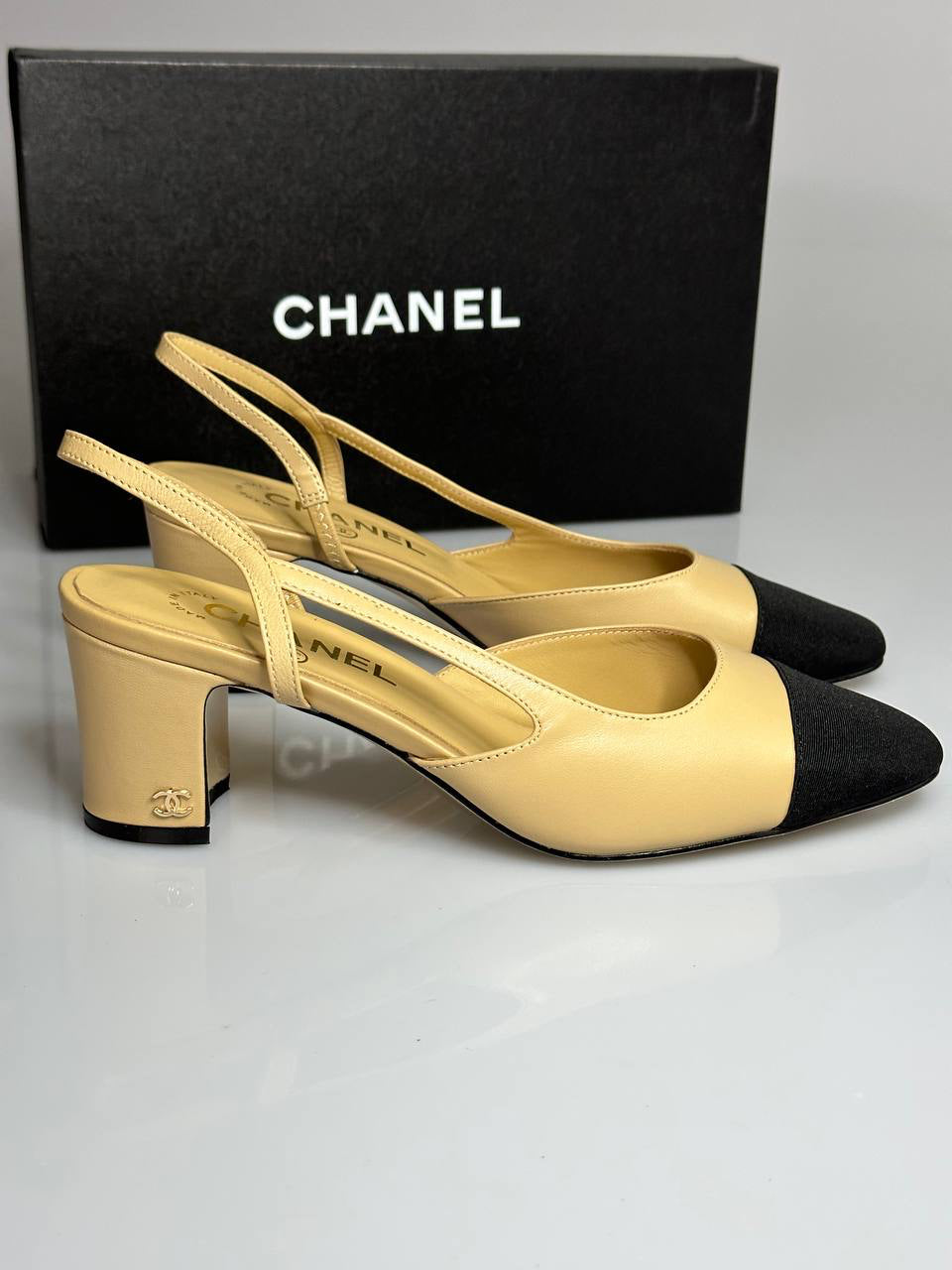 Chanel Slingback Beige