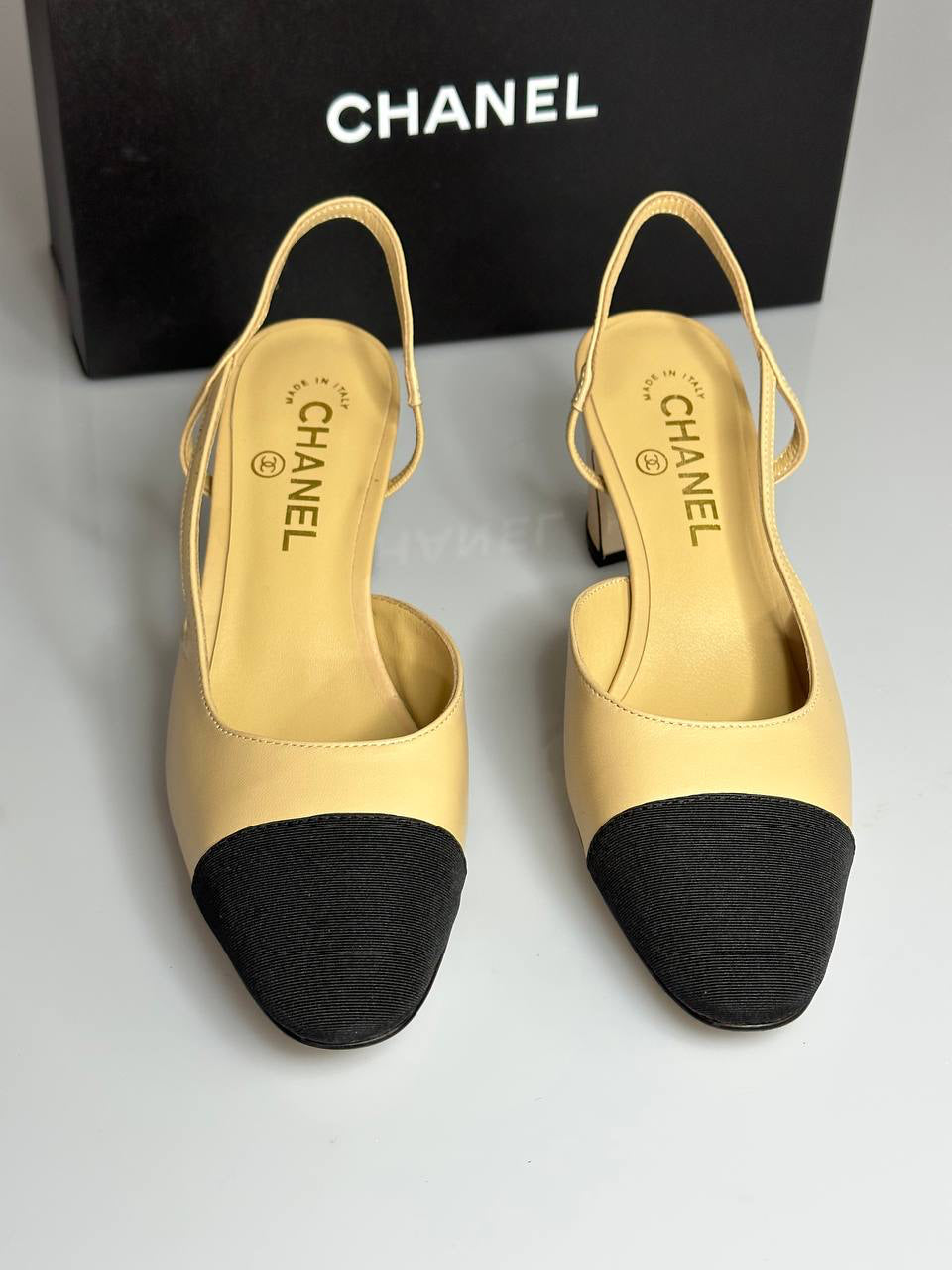 Chanel Slingback Beige