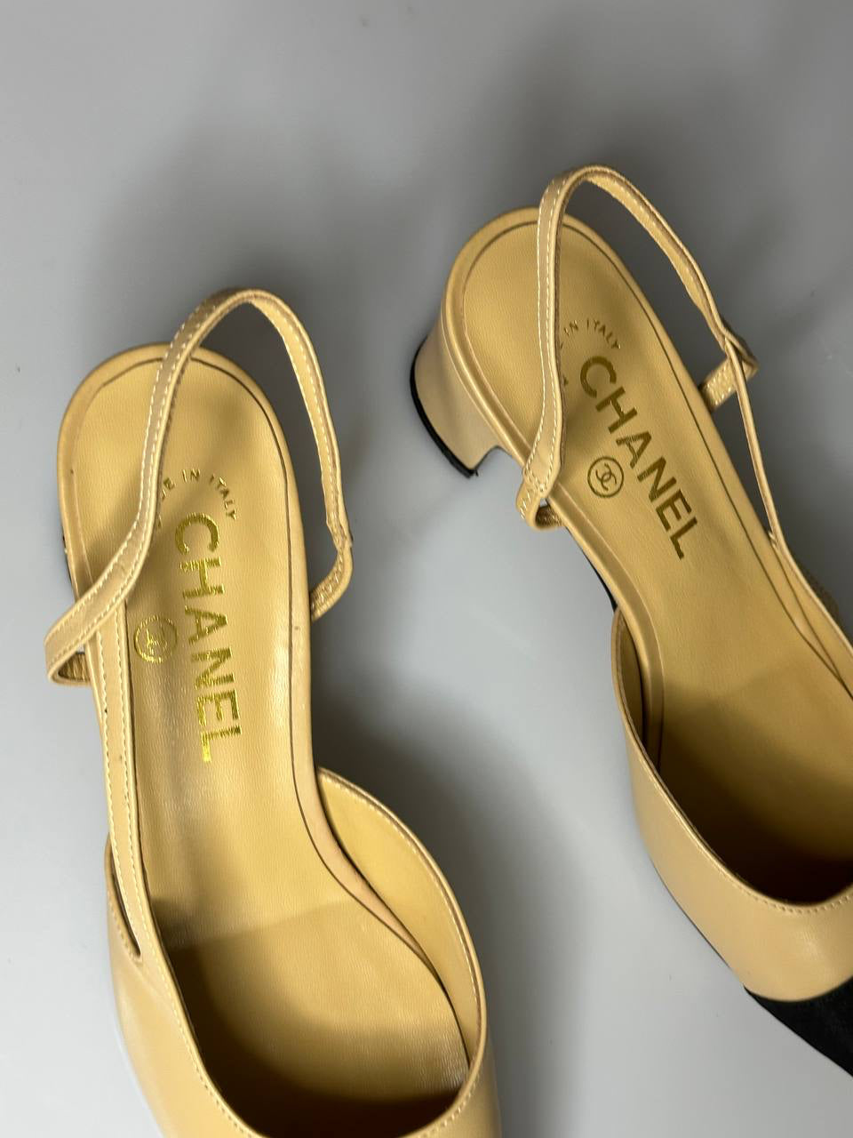 Chanel Slingback Beige
