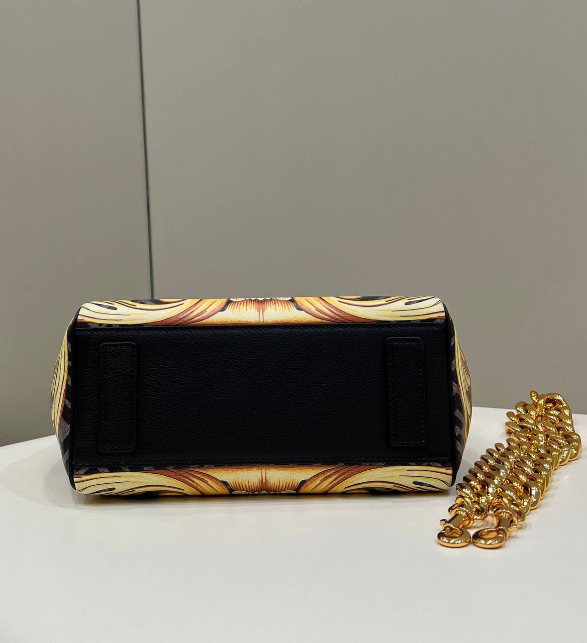 Fendi Fendace La Medusa Medium Handbag Gold Baroque