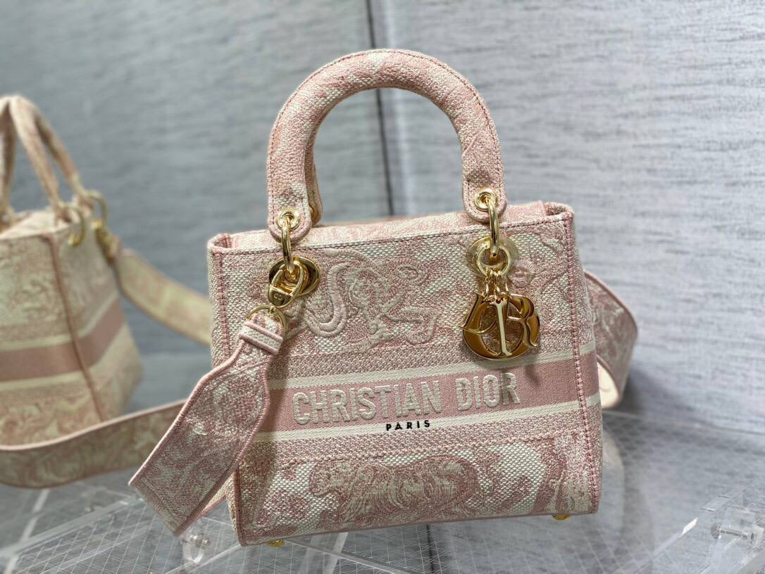 Dior Lady D-Lite Rose Des Vents Toile de Jouy Embroidery