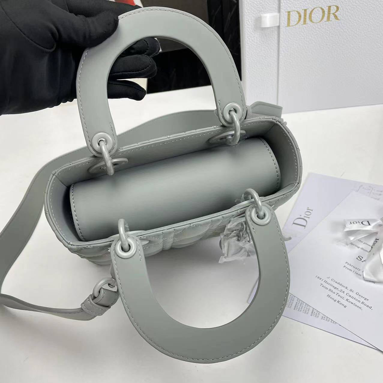 Dior Lady Ultramatte Gray Stone Cannage