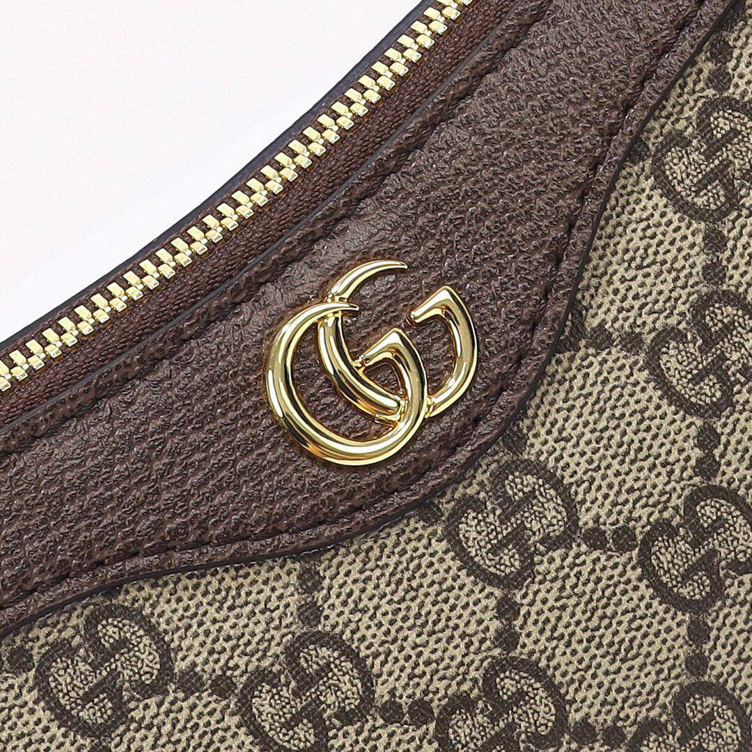 Gucci Ophidia textured leather-canvas shoulder bag