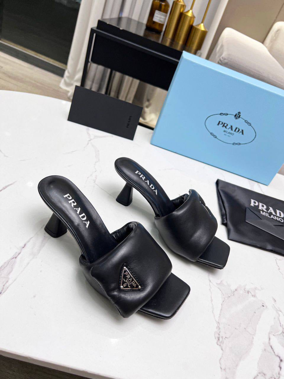 Prada Soft Padded Sandals