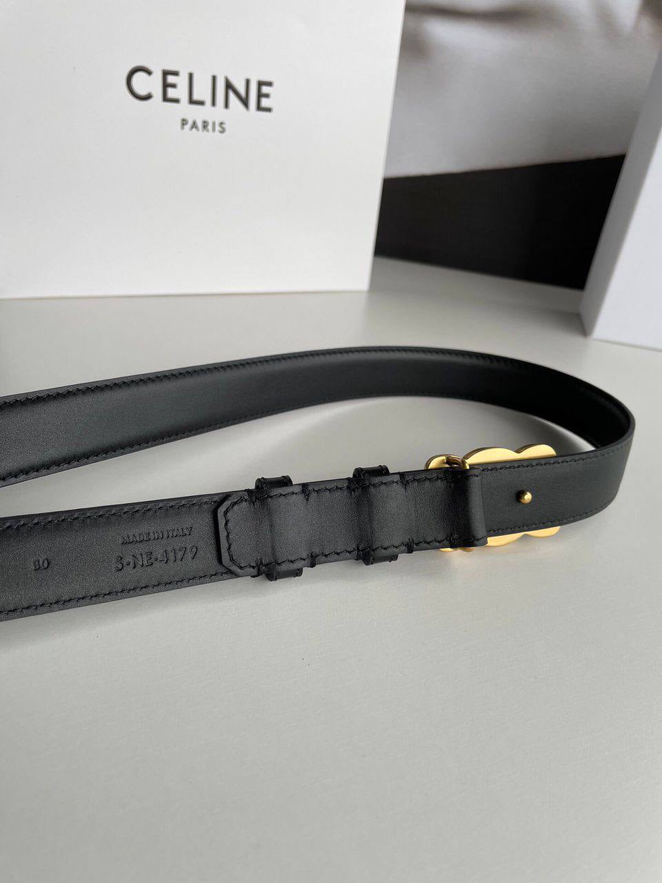 Celine Triomphe Leather Belt