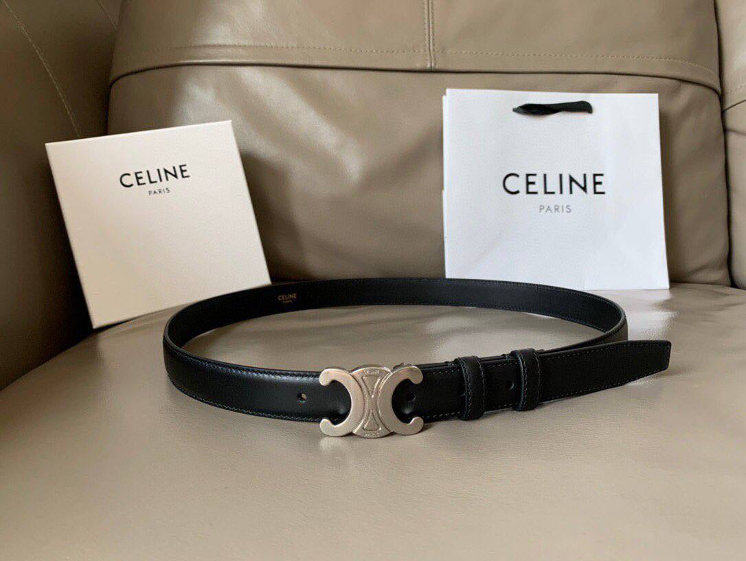 Celine Triomphe Leather Belt