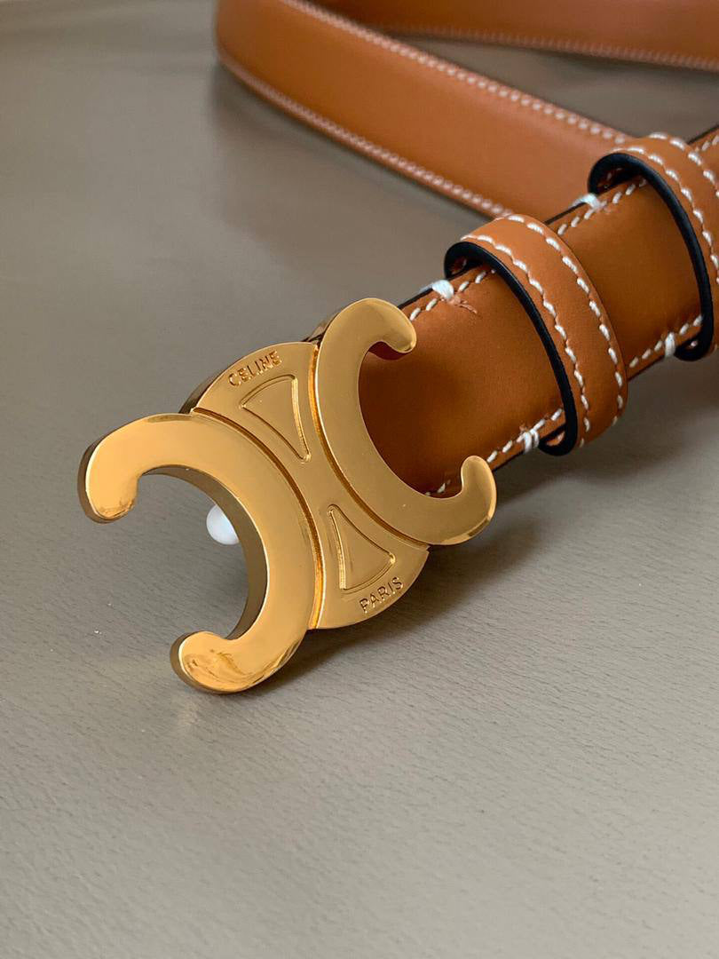 Celine Triomphe Leather Belt