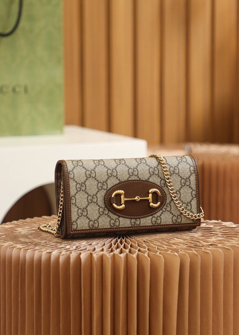 Gucci 1955 Horsebit Wallet With Chain