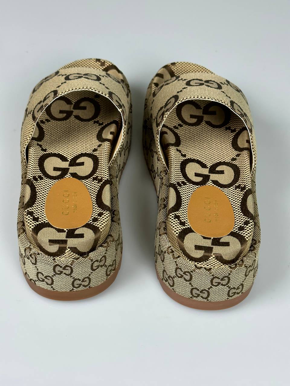 Gucci GG Maxi canvas platform slides